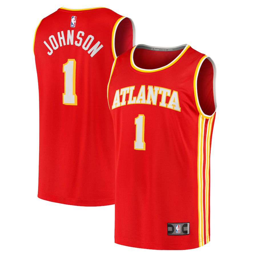 Men Atlanta Hawks #1 Jalen Johnson Fanatics Branded Red Fast Break Replica NBA Jersey->customized nba jersey->Custom Jersey